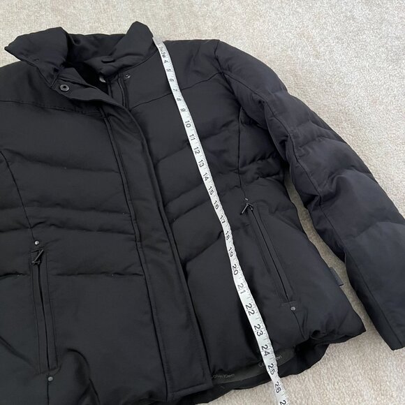 Calvin Klein Duck Down Black Short Winter Puffer Coat M - Picture 5 of 11